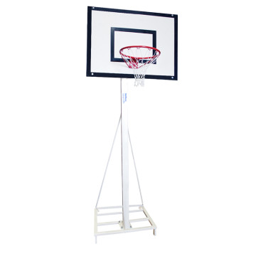 Juego Canastas Minibasket Deluxe Monotubo Tubo 100 Trasladable 2 Ruedas Con Carro  -Sin Tablero,Aro