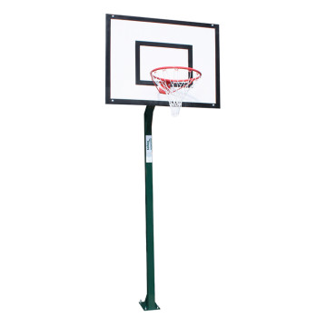 Jgo Canastas Minibasket Monotubular Fija -Sin Tablero Ni Aro- Con Base Para Anclaje Uso Particular